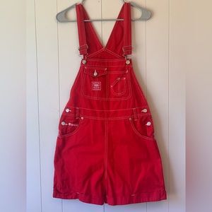 Route 66 Overalls Shorts Red Women’s Medium